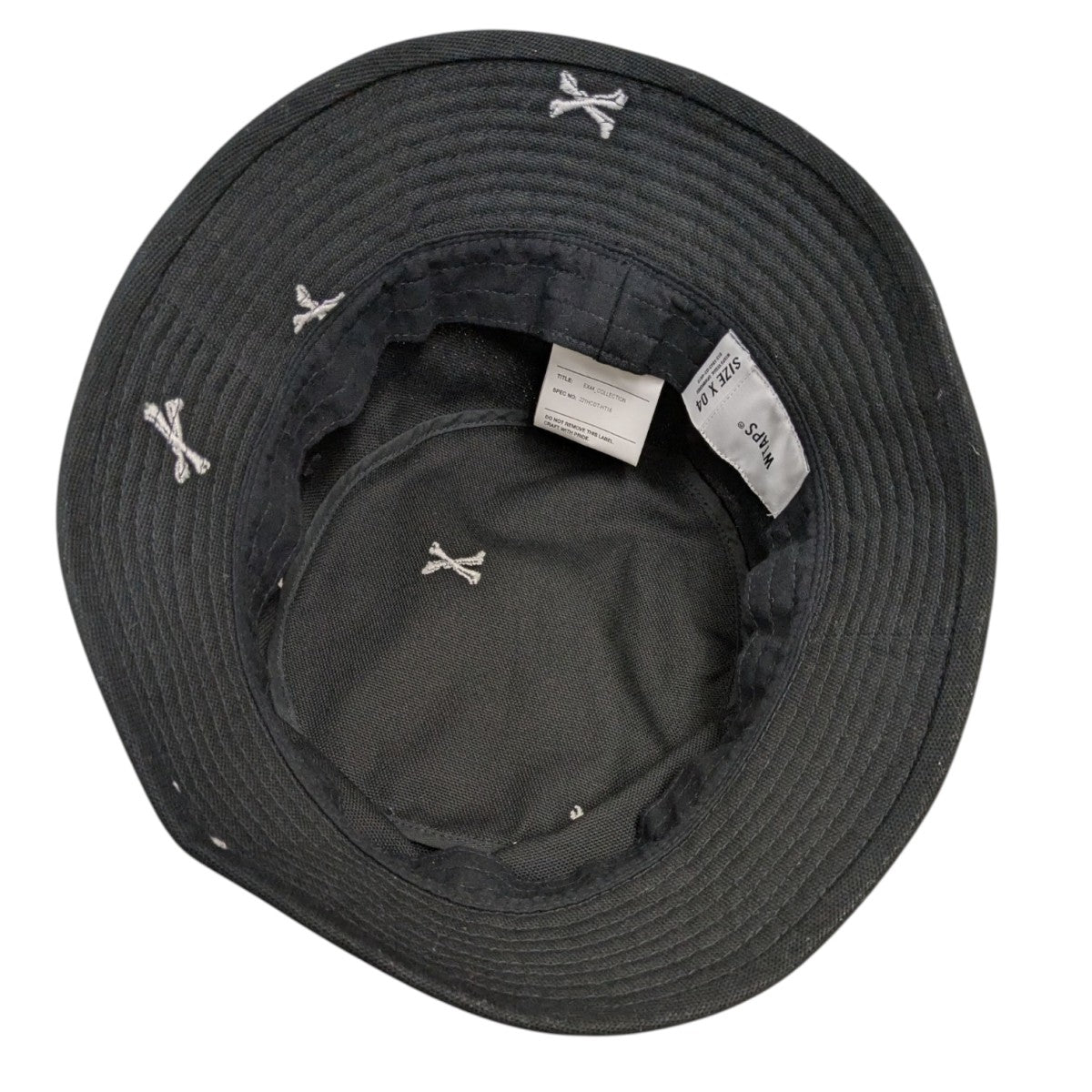 W)taps ブラック バケットハット サイズX02 WTAPS(ダブルタップス) BUCKET 02 HAT クロスボーンバケット