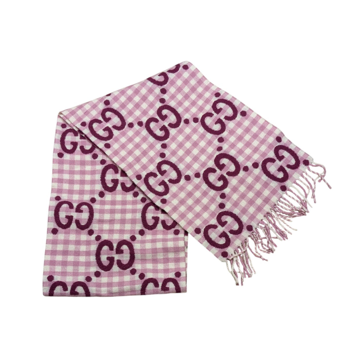 GUCCI(グッチ) GG ジャガード マフラー 6443653GA69 ピンク｜【公式