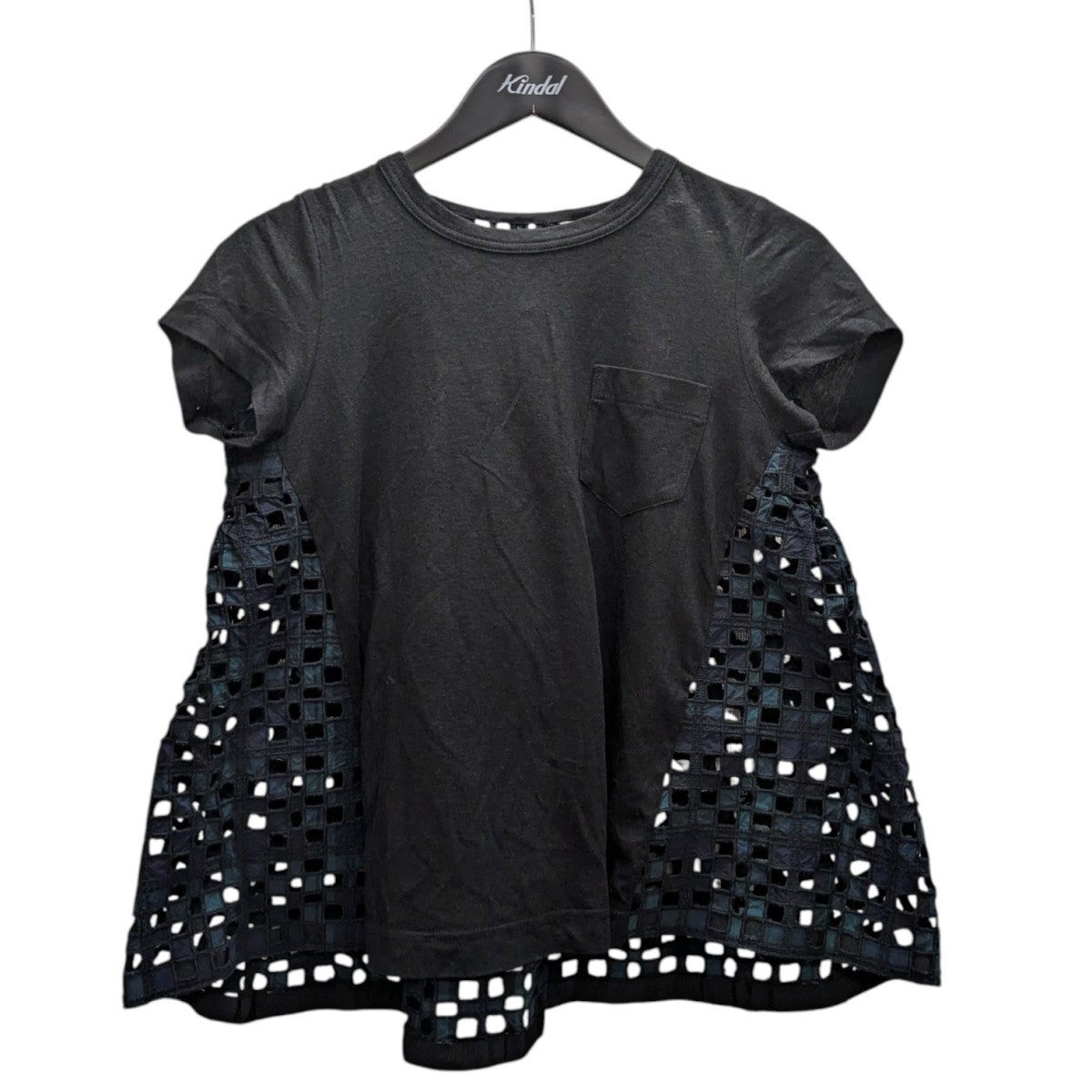 サカイ sacai 切替デザインTシャツ 15-02254 ブラック サイズ：2 sacai(サカイ) 切替デザインTシャツ15-02254 15-02254 ブラック