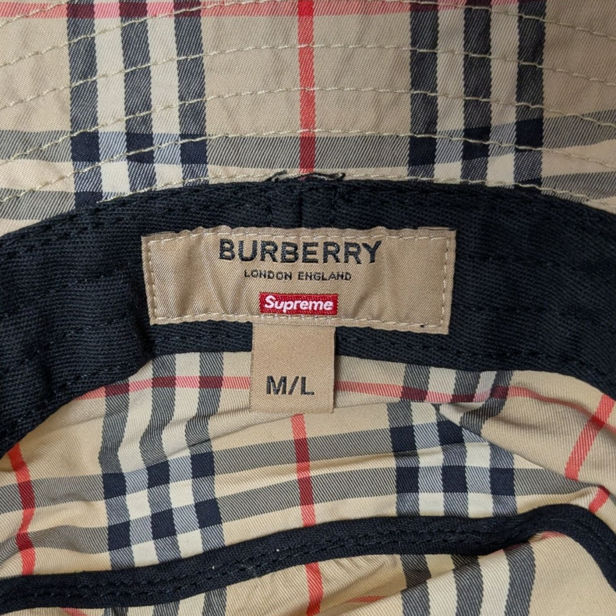 BURBERRY×Supreme バケットハット ブラウン サイズ M/L｜【公式
