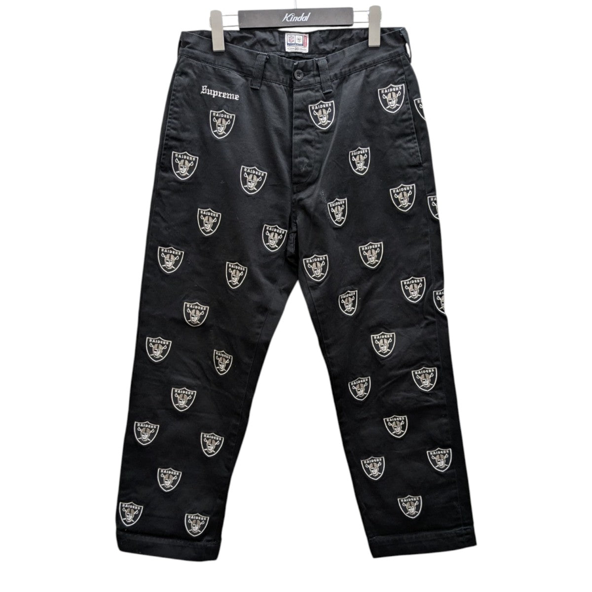 Supreme ブラックパンツ サイズ30 Supreme×raiders nfl エンブロイダリーパンツ ブラック サイズ