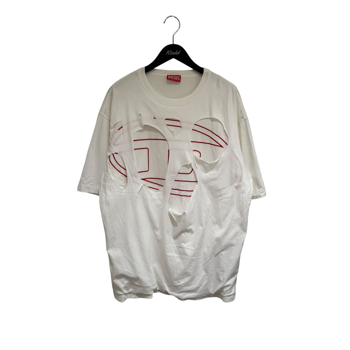 DIESEL 「オーバルD レイヤード＆ダメージTシャツ」レイヤード＆ダメージTシャツA09895 古着・中古-1枚目のアイテム画像