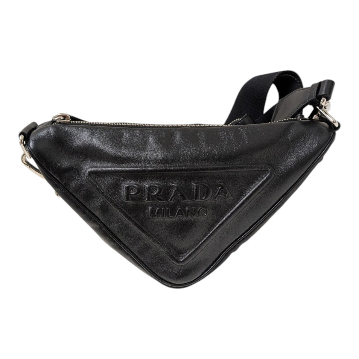 PRADA(プラダ) トライアングル レザー ショルダーバッグ1BH190