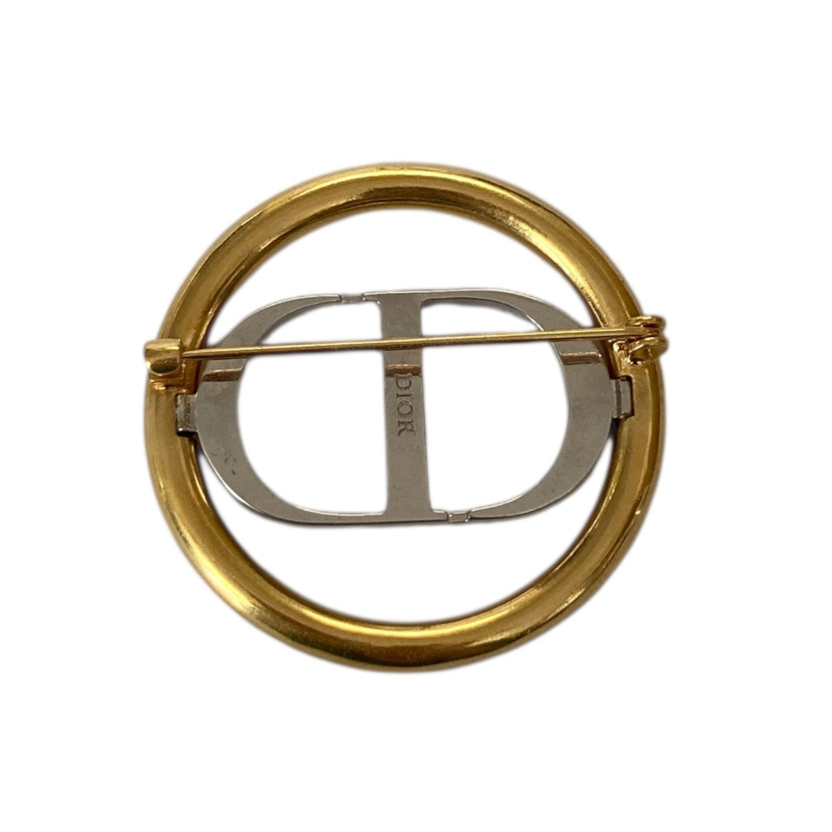 Christian Dior(クリスチャンディオール) CDブローチ ゴールド