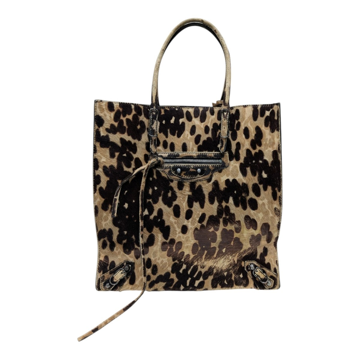 BALENCIAGAベージュ ブラック ハンドバッグ BALENCIAGA シティ ハンドバッグ ベージュ マットゴールド