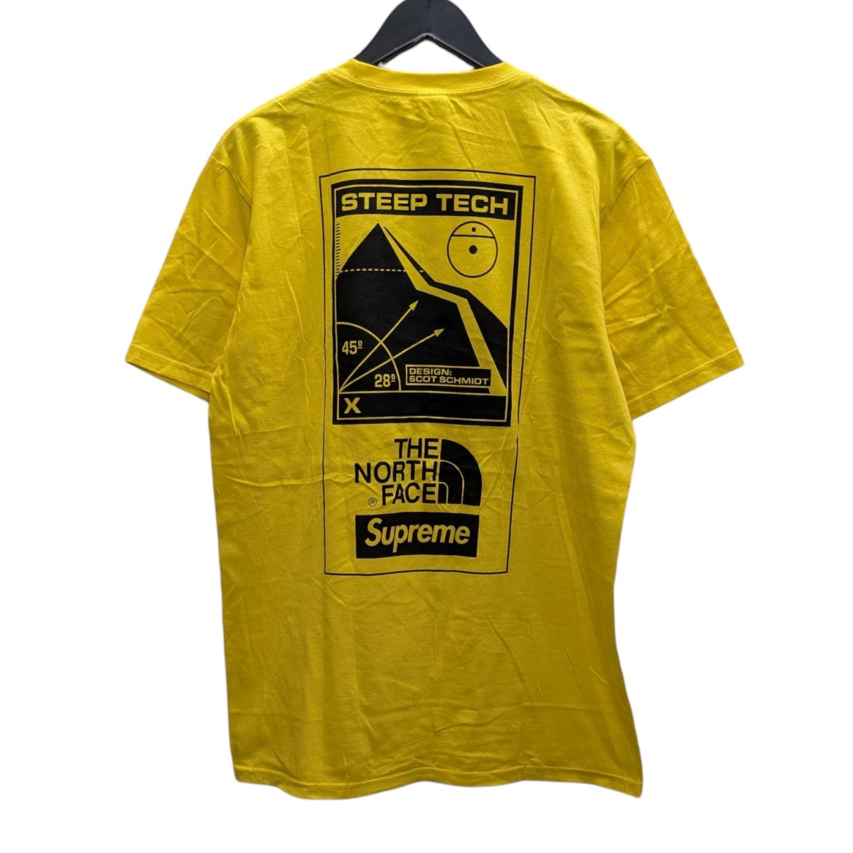 トップス Supreme The North Face STEEP TECH TEE L THE NORTH FACE×Supreme STEEP TECH TEEプリントTシャツ イエロー