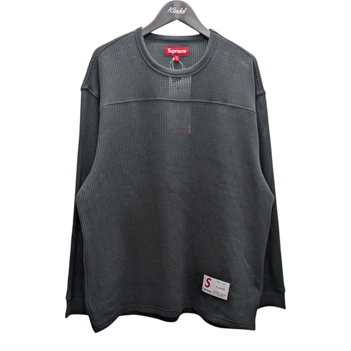 2012 old Supreme フットボールシャツ L グレー Supreme f/w 2012 99 Football Jersey Unisex Long Sleeve Top S