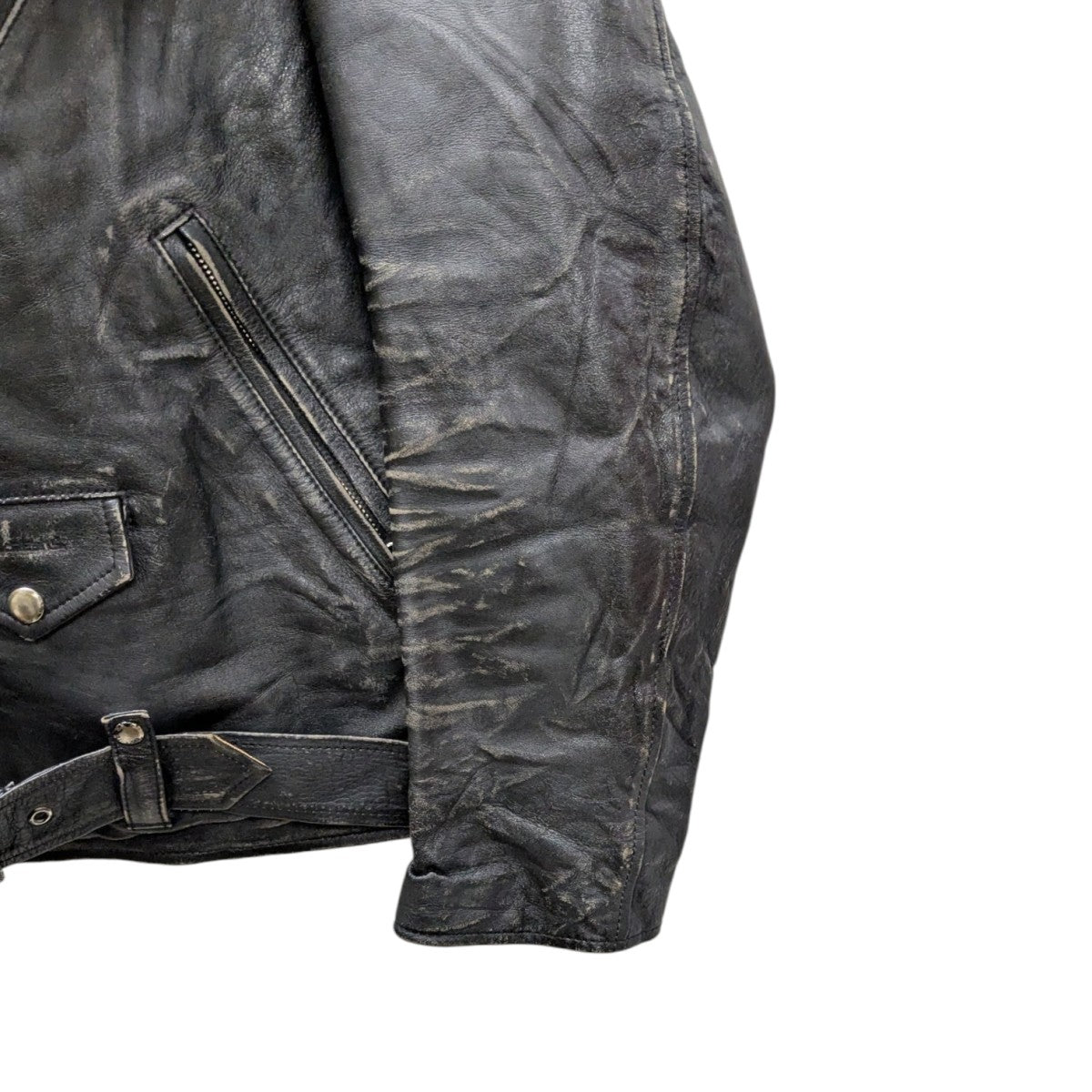 Supreme×blackmeans Painted Leather Motorcycle Jacket