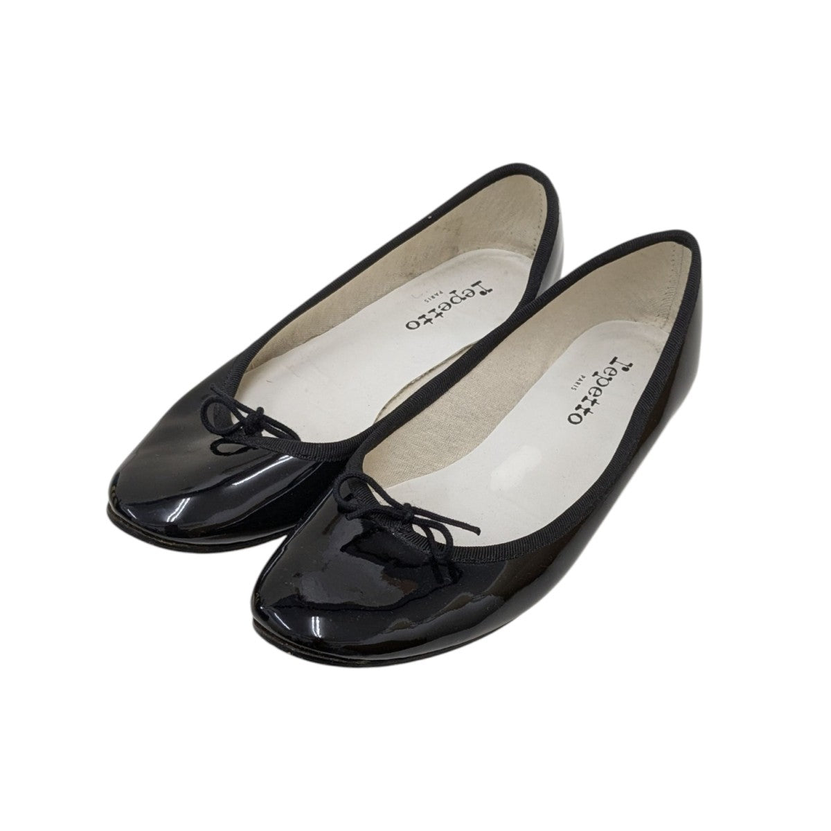 【絶品】 Repetto(レペット) エナメルバレエシューズ ブラック サイズ 37 靴