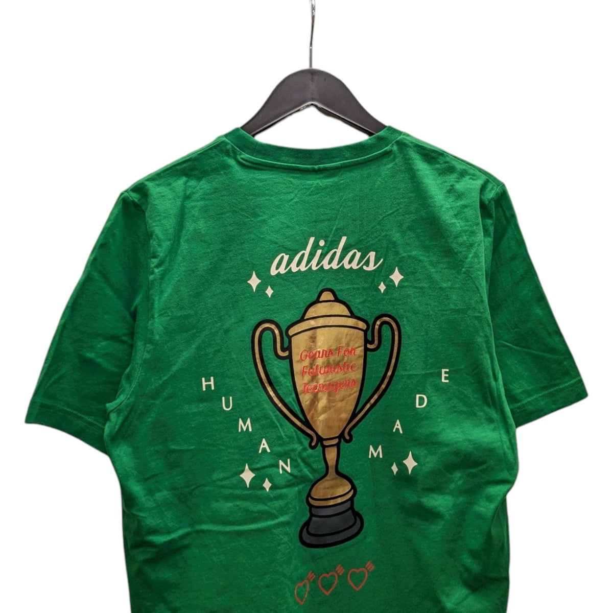 HUMAN MADE×adidas GRAPHIC TEEバックプリントTシャツ グリーン