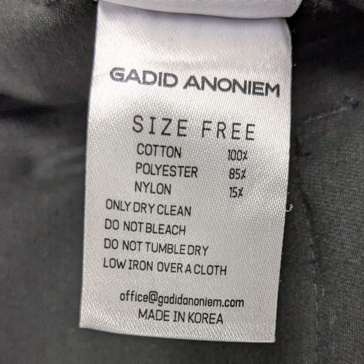 GADID ANONIEM(ガディッドアノニム) ワイドパンツ ブラック