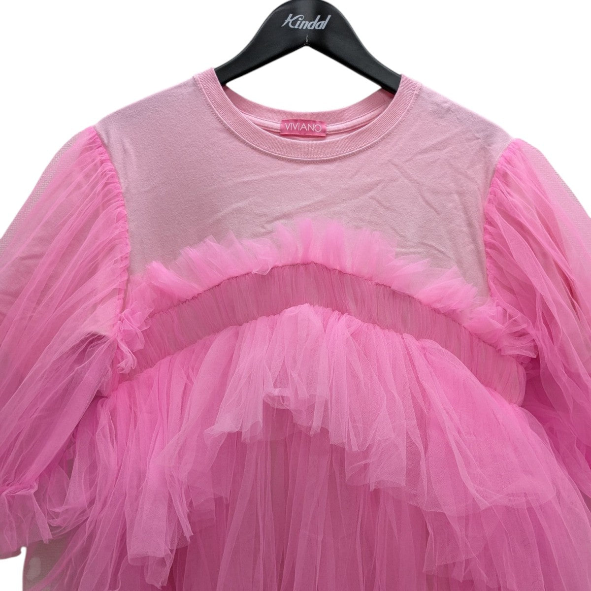 希少！VIVIANO チュールドッキングシャツ　赤　Mサイズ 希少！VIVIANO チュールドッキングシャツ 赤 Mサイズ