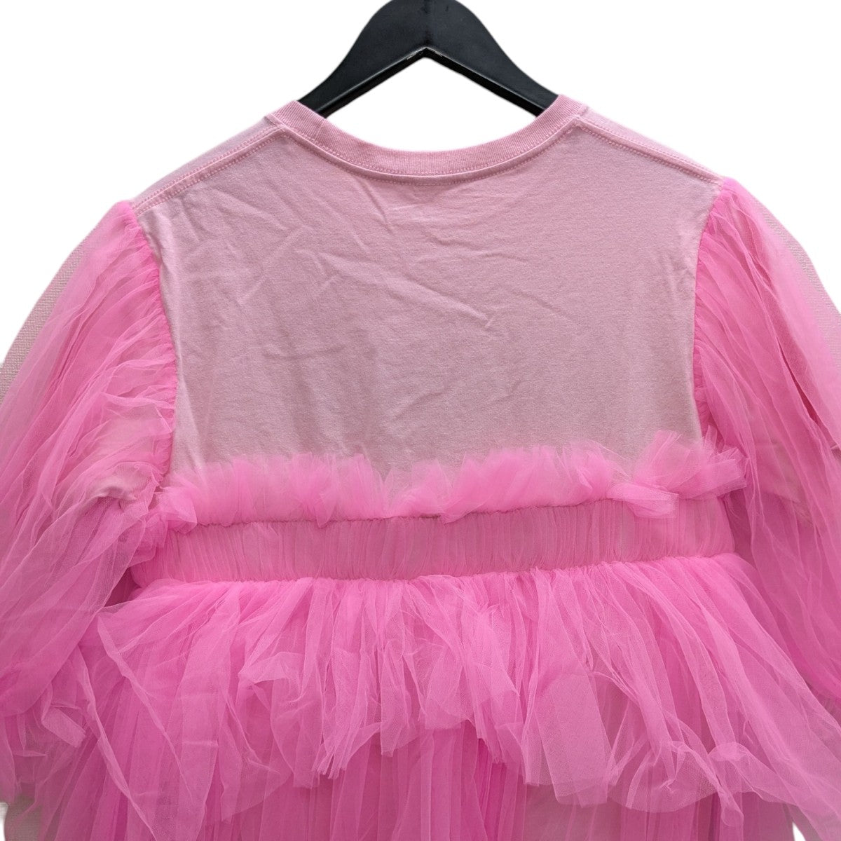 ヴィヴィアーノ VIVIANO チュールデザインTシャツ ピンク サイズ：M VIVIANO(ヴィヴィアーノ) チュールデザインTシャツ VS-SS24-CS04
