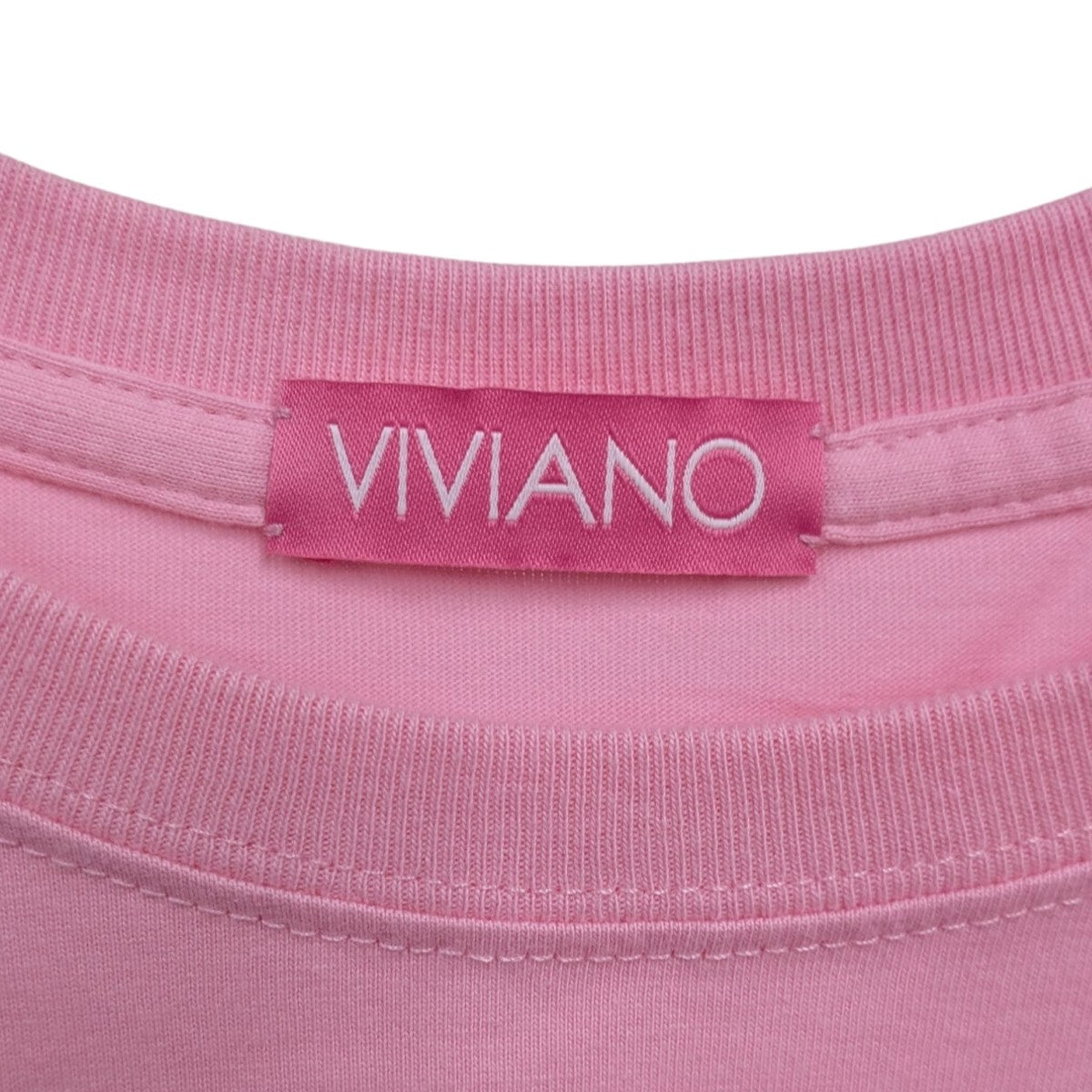 ヴィヴィアーノ VIVIANO チュールデザインTシャツ ピンク サイズ：M VIVIANO(ヴィヴィアーノ) チュールデザインTシャツ VS-SS24-CS04