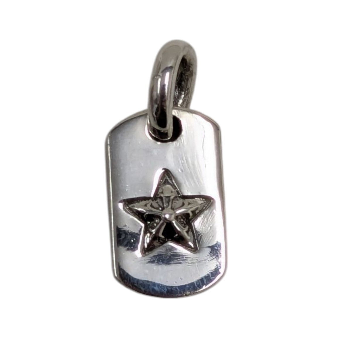 CHROME HEARTS DOG TAG TINY STARタイニースター ドッグタグ／シルバーネックレストップ チャーム 古着・中古-2枚目のアイテム画像
