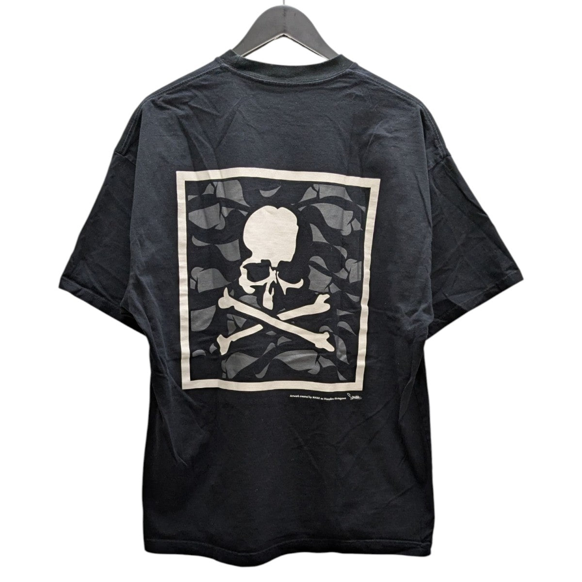 mastermind japan×MHAK ロゴTシャツ ブラック サイズ：L Mastermind JAPAN×MHAK プリントTシャツMJ0011 MJ0011 ブラック