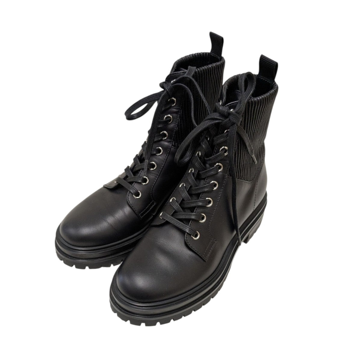 Gianvito Rossi ジャンヴィトロッシ　コンバットブーツ35 Gianvito Rossi(ジャンヴィトロッシ) レースアップコンバットブーツ