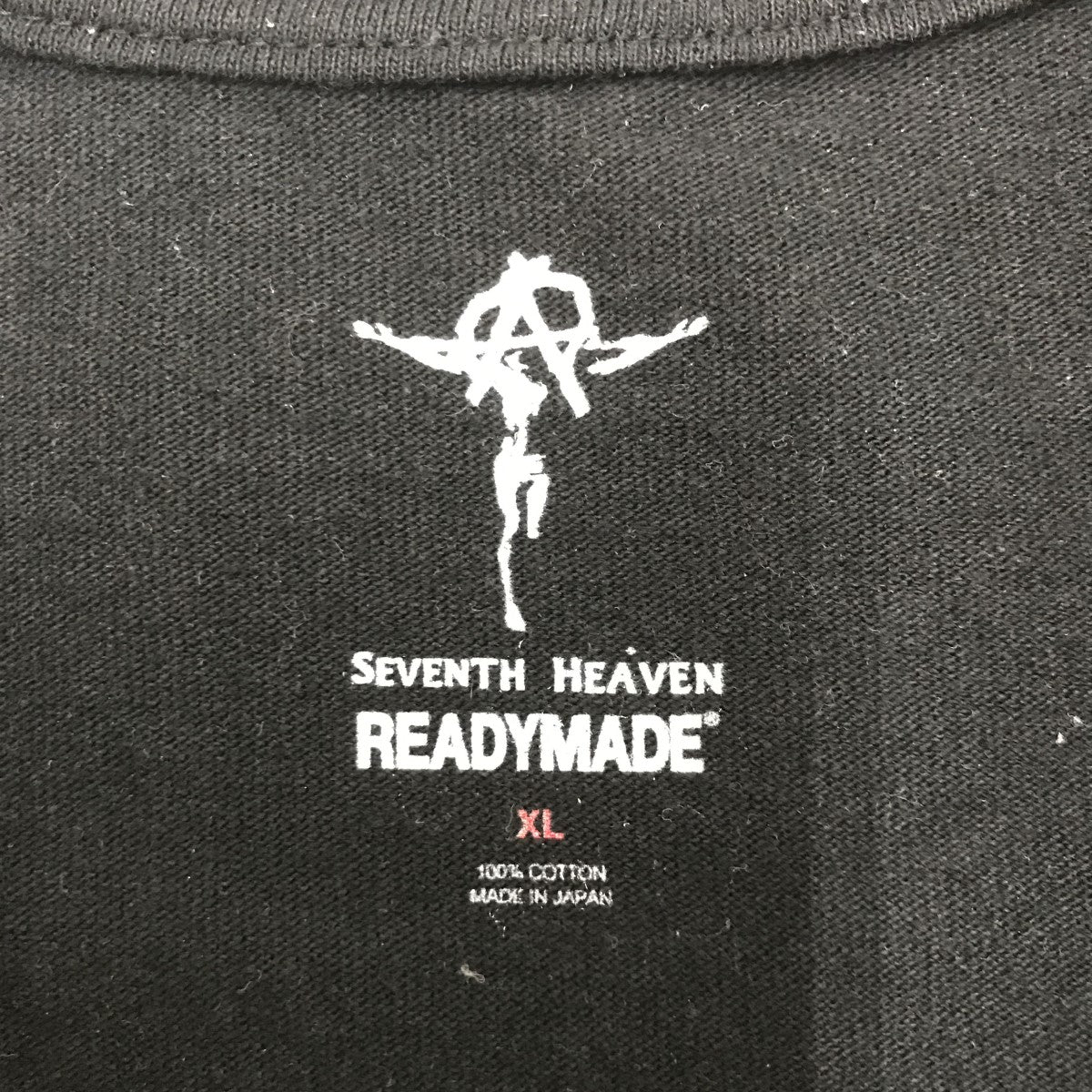 READYMADE×SEVENTH HEAVEN 胸プリントTシャツ ブラック サイズ