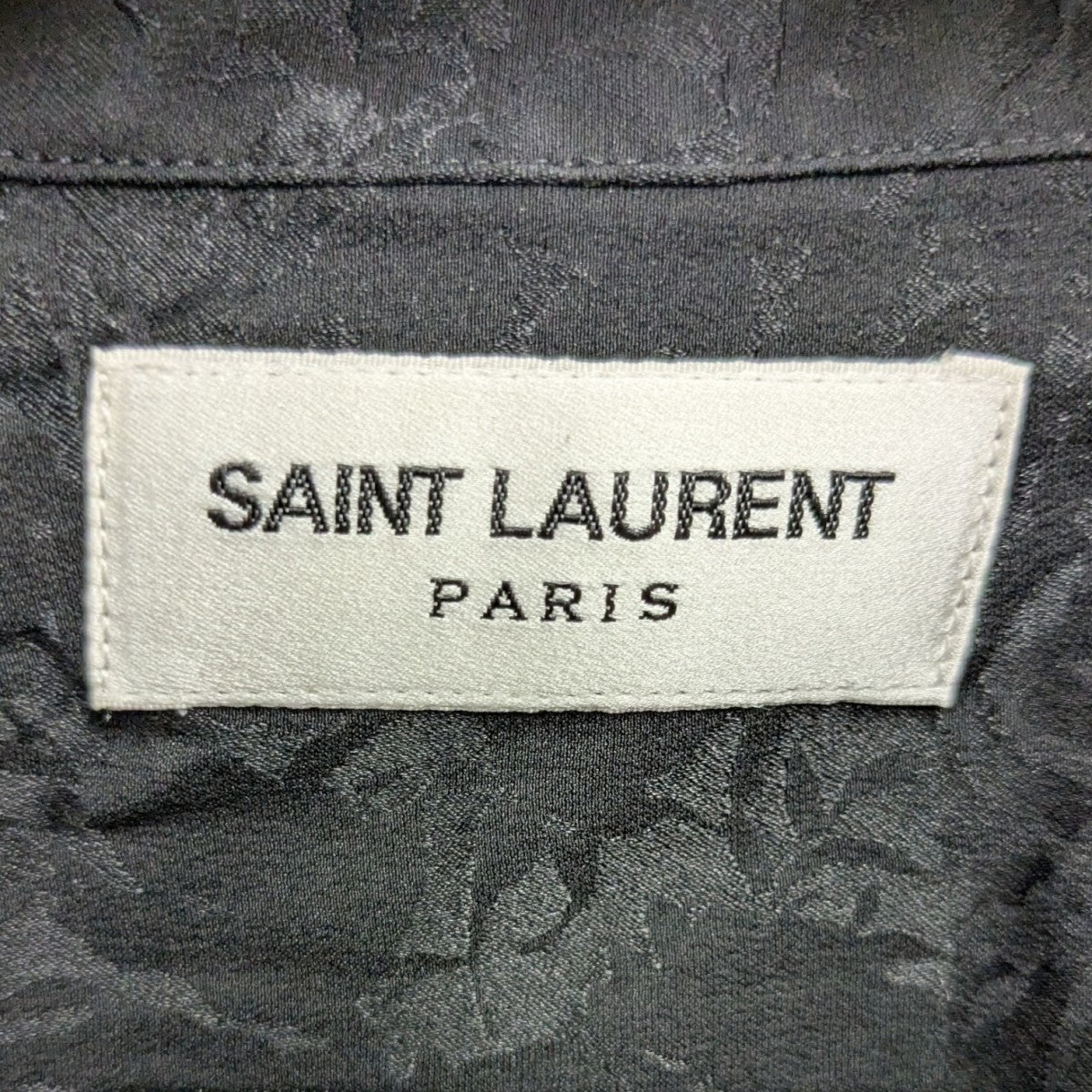 Saint Laurent Paris(サンローランパリ) 半袖ノーカラーシルク