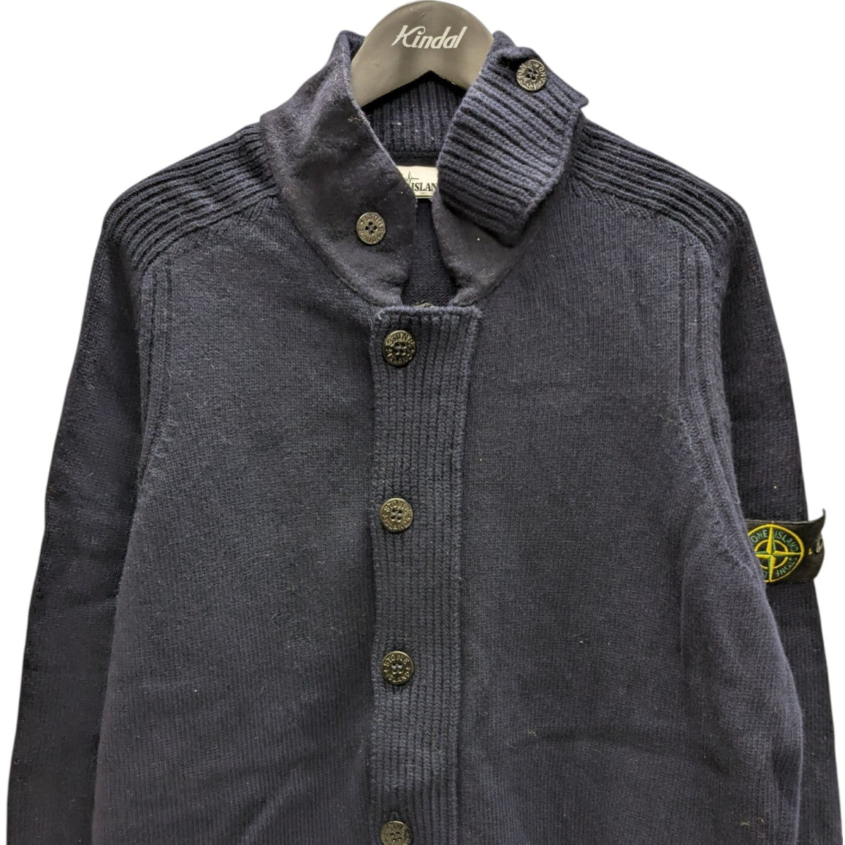 STONE ストーンアイランド フード付きカーディガン 青 STONE ISLAND