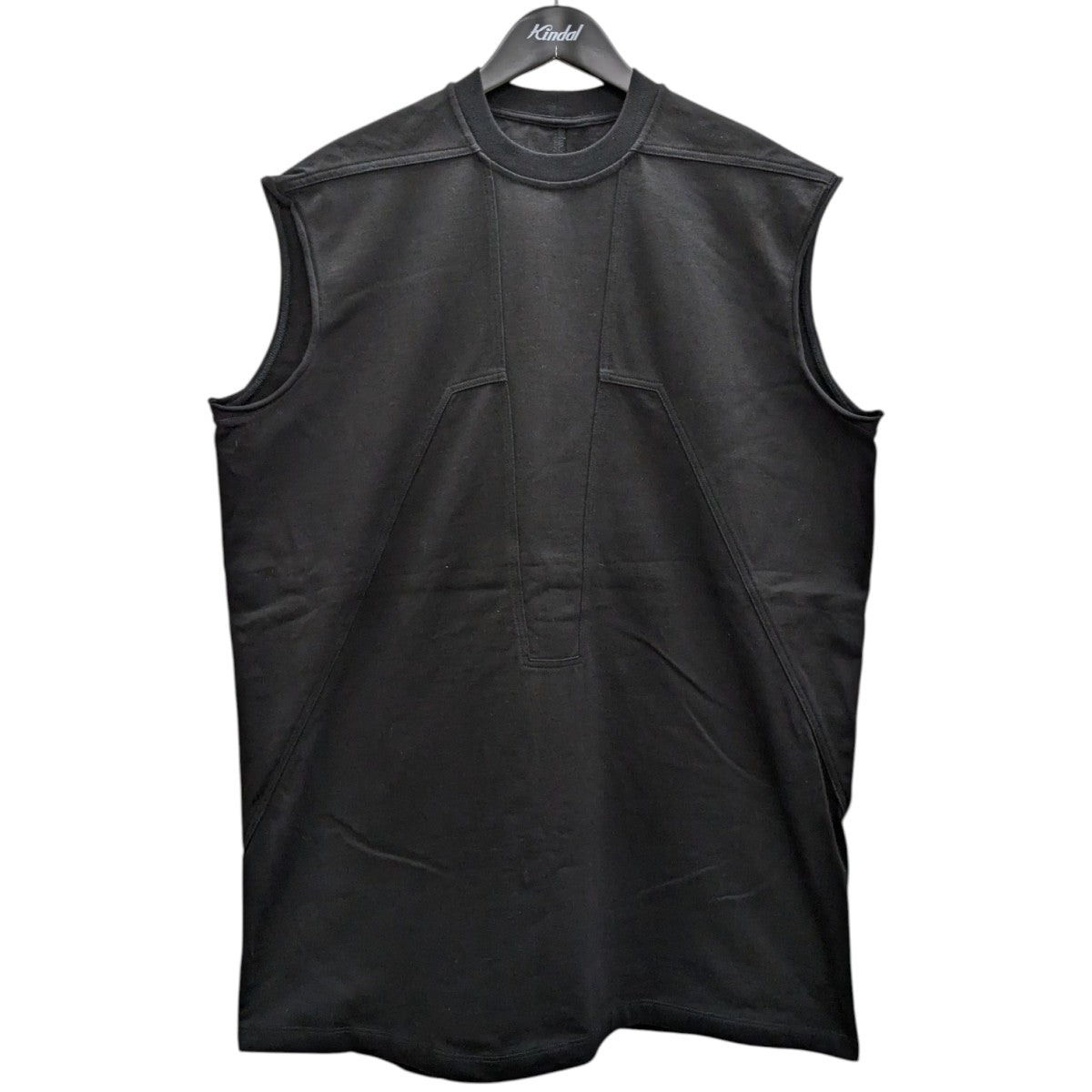 25SS rick owens ベスト　ノースリーブアウターシャツ　黒　46 RICK OWENS(リックオウエンス) ノースリーブTシャツRU01C4160-BA