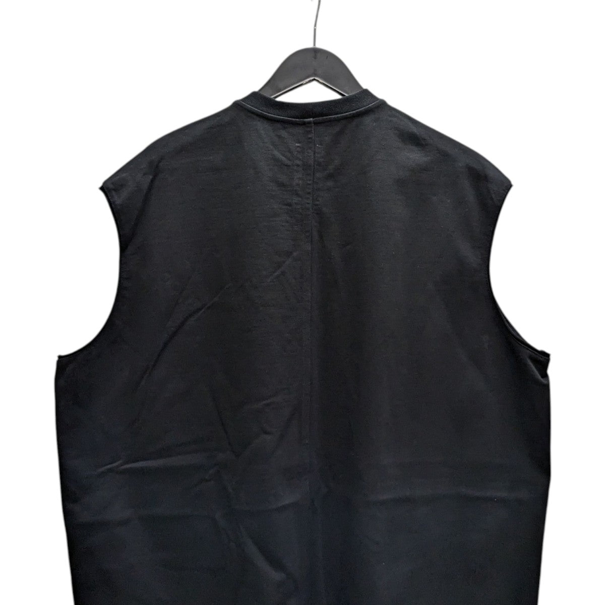 25SS rick owens ベスト　ノースリーブアウターシャツ　黒　46 RICK OWENS(リックオウエンス) ノースリーブTシャツRU01C4160-BA