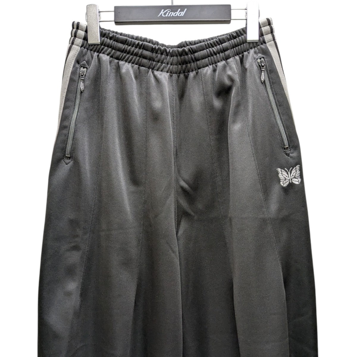 Needles ニードルス トラックパンツ 別注 黒 グレー S 確実正規品 Needles(ニードルズ) LHP別注 ヒザデルトラックパンツ OT1609