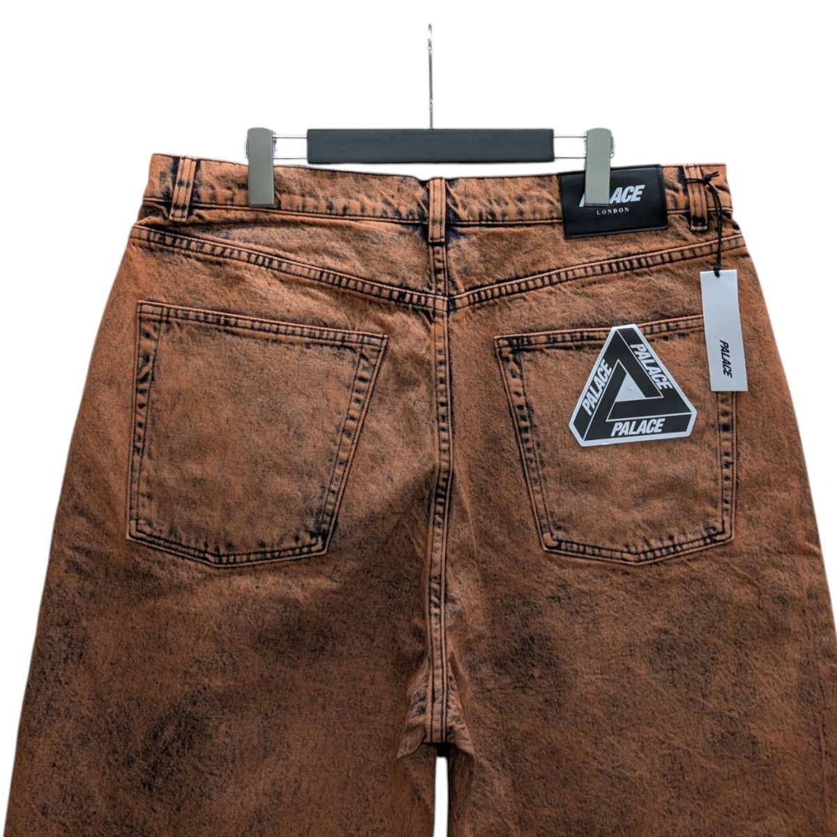 PALACE(パレス) acid shortsデニムショートパンツ サーモン