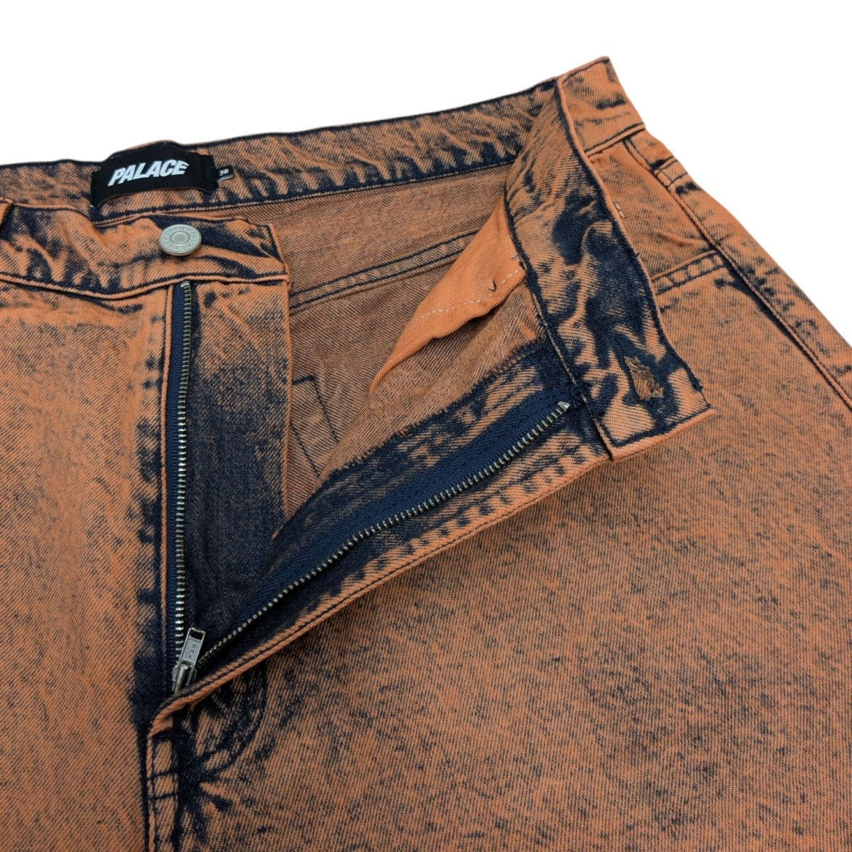 PALACE(パレス) acid shortsデニムショートパンツ サーモン