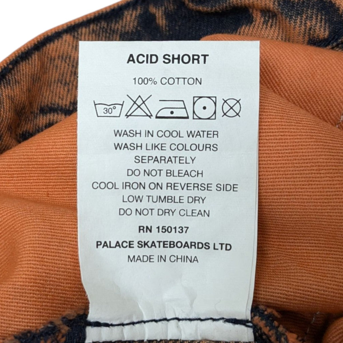 PALACE(パレス) acid shortsデニムショートパンツ サーモン