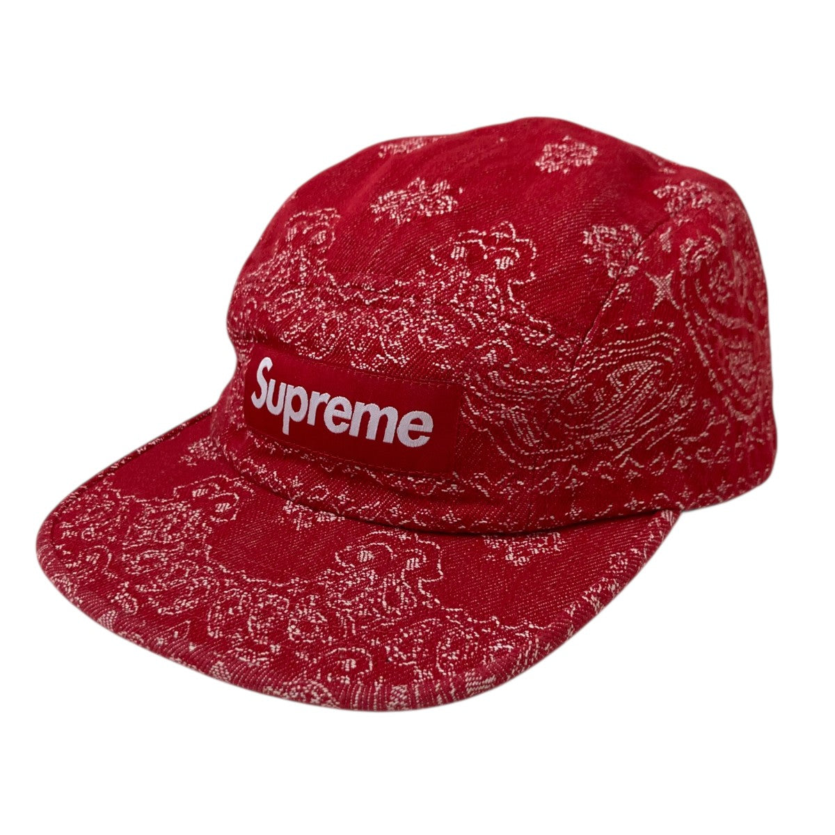 Supreme 赤 バンダナ柄 キャップ Supreme(シュプリーム) BANDANA JACQUARD Camp Capキャップ