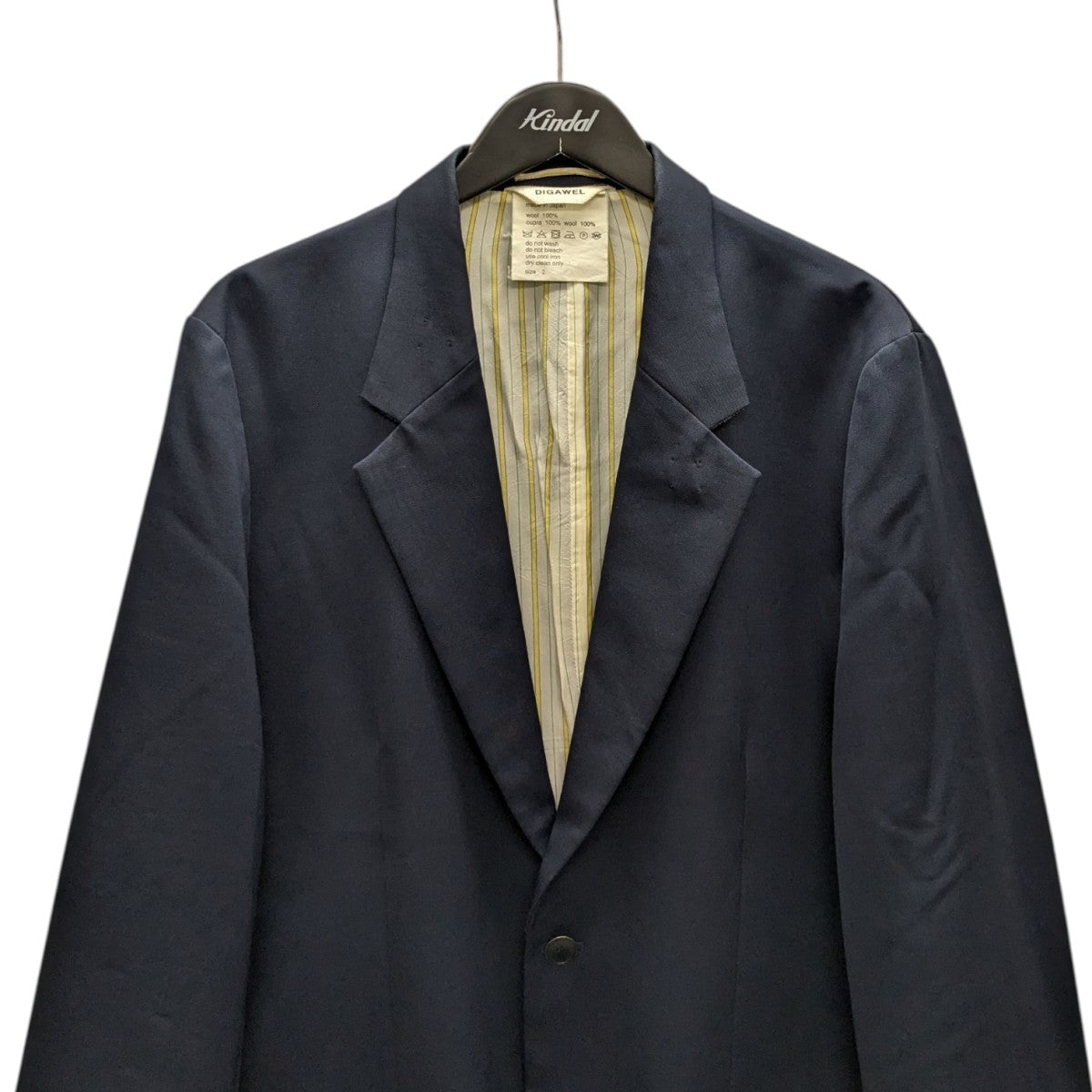 DIGAWEL ノーカラー ジャケット 黒　ディガウェル　サイズ1 fit=scale-down,w=1200
