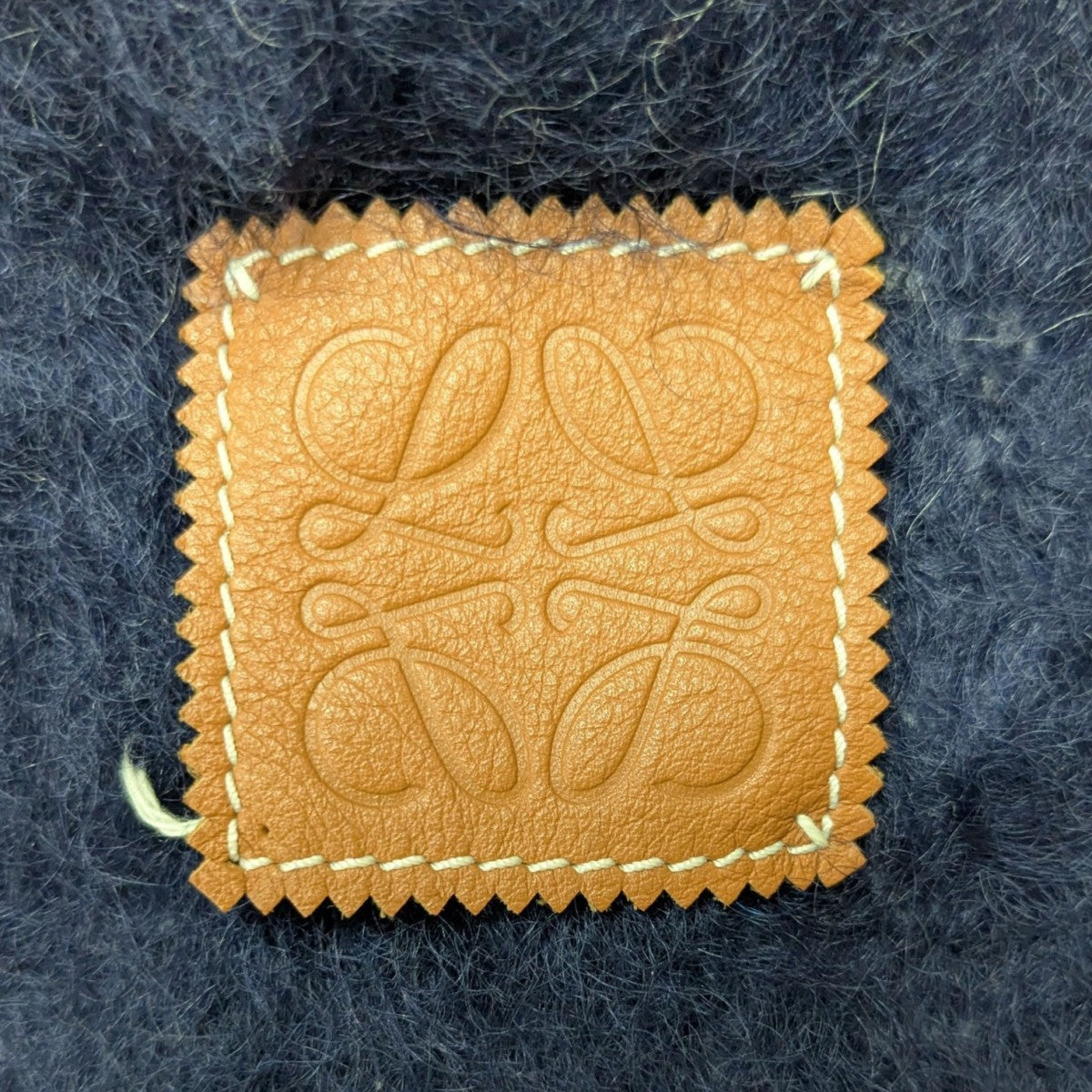 LOUWE モヘアマフラー LOEWE(ロエベ) モヘアマフラー グレー×ネイビー｜【公式】カインドオル