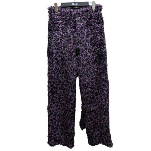 マ*ム様 定価6万 KIDILL★ファー　デビルパンツ KIDILL(キディル) 24AW FAUX-FUR DEVIL PANTS フェイクファーパンツ