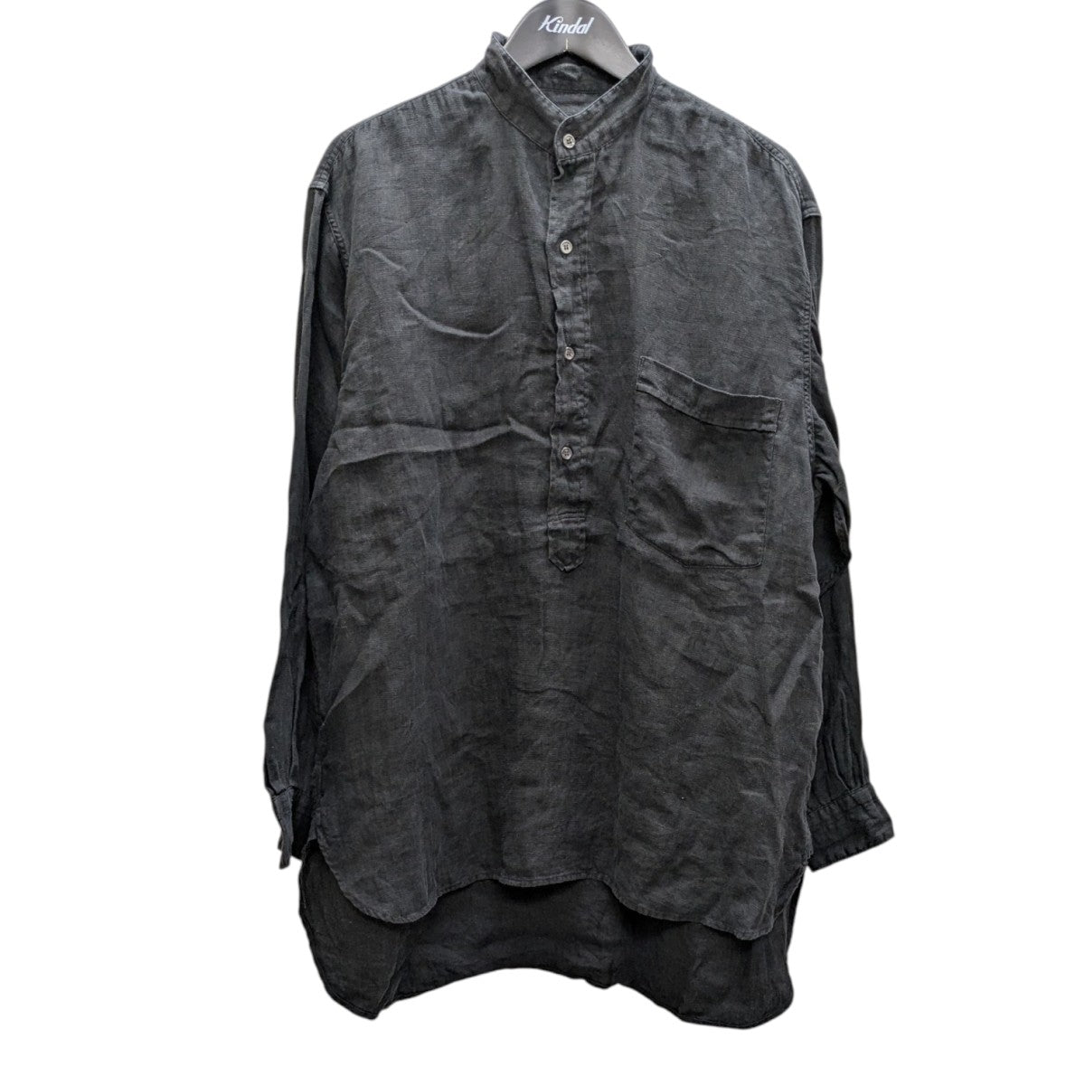 リネンWクロス プルオーバーシャツ