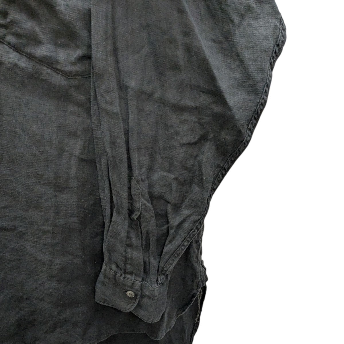 リネンWクロス プルオーバーシャツ