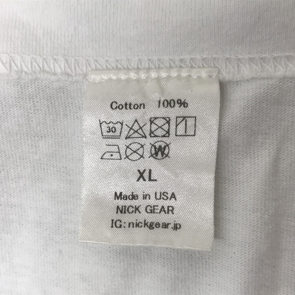 NICK GEAR バックプリントTシャツ 古着・中古-4枚目のアイテム画像