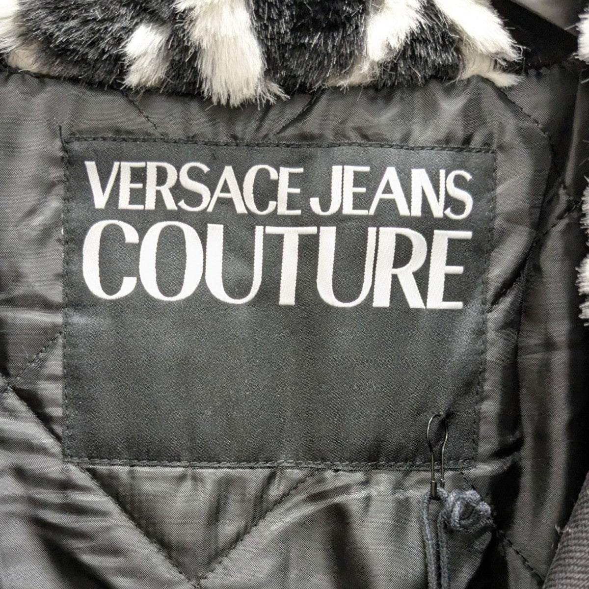 VERSACE(ヴェルサーチ) デニムファージャケット ブラック サイズ IT 52