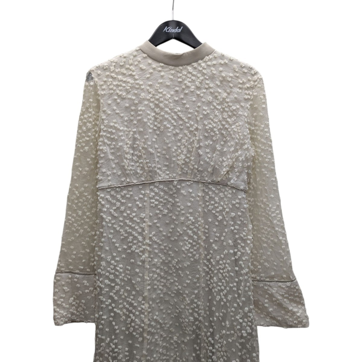 CLANE(クラネ) SNOW DOT JACQUARD ONEPIECEシアーワンピース