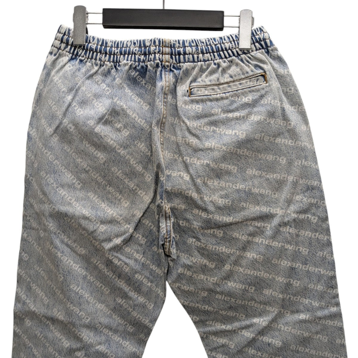 alexanderwang 総柄ロゴ　ブラック　デニムパンツ　28サイズ alexander wang - ラスト1点 / JOGGER / GREY AGED W TONAL