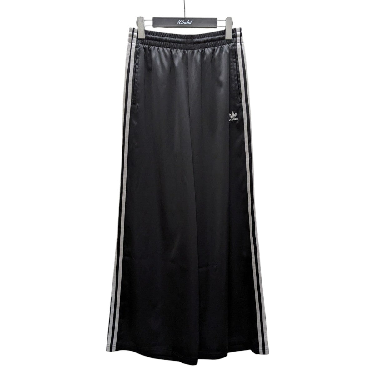 アディカラー サテン ワイドレッグ トラック パンツ IU2520 2XL 黒 アディカラー サテン ワイドレッグ トラックパンツ Iu2520