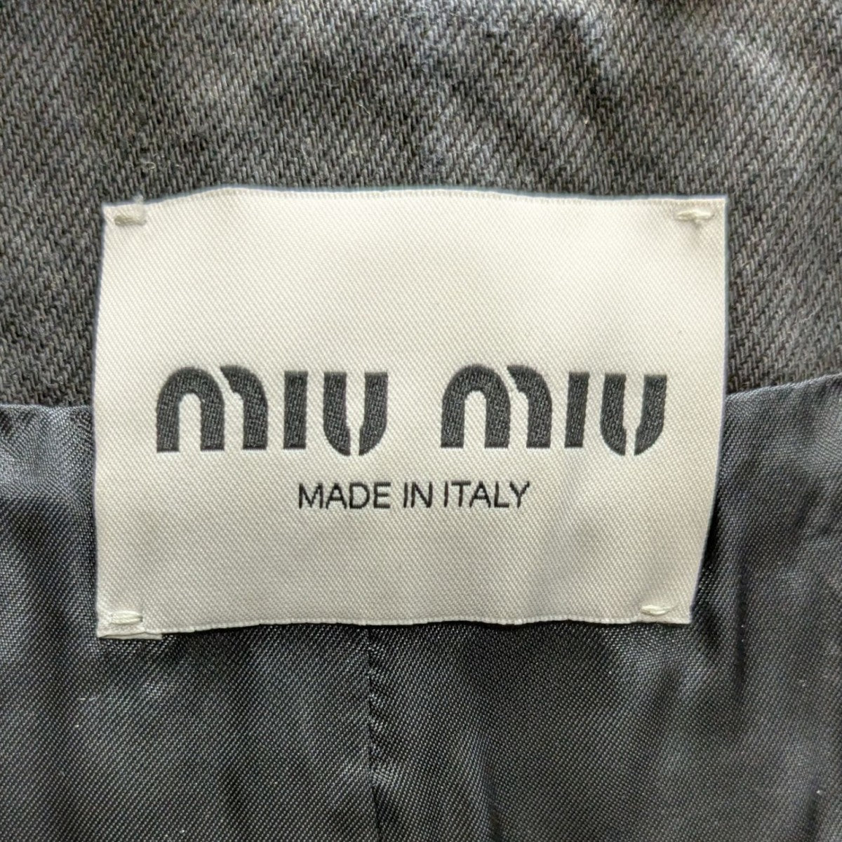 MIU MIU(ミュウミュウ) 23AW デニムオーバーコート GWS115 ブラウン