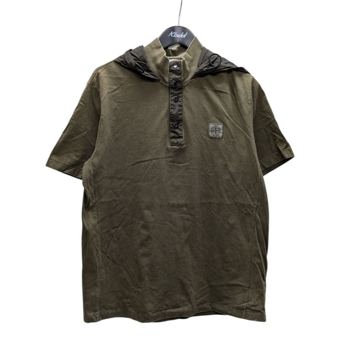 【美品】ストーンアイランド　ポロシャツ　ブラウン STONE ISLAND(ストーンアイランド) フーデッドポロシャツ