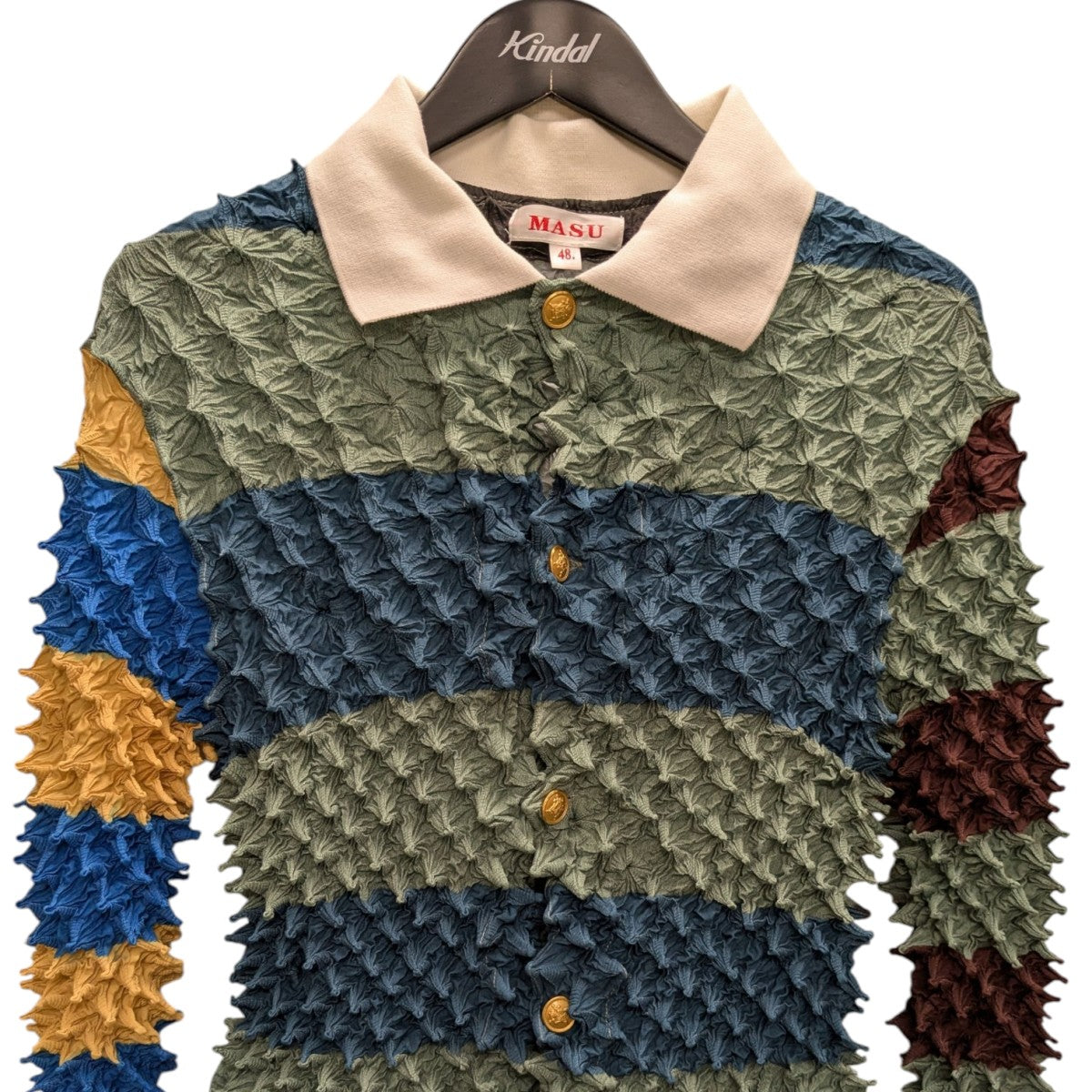 MASU SPIKY RUGGER SHIRTスパイキーラガーシャツ　サイズ48 MASU(エムエーエスユー)のSPIKY RUGGER SHIRT GREENの通販