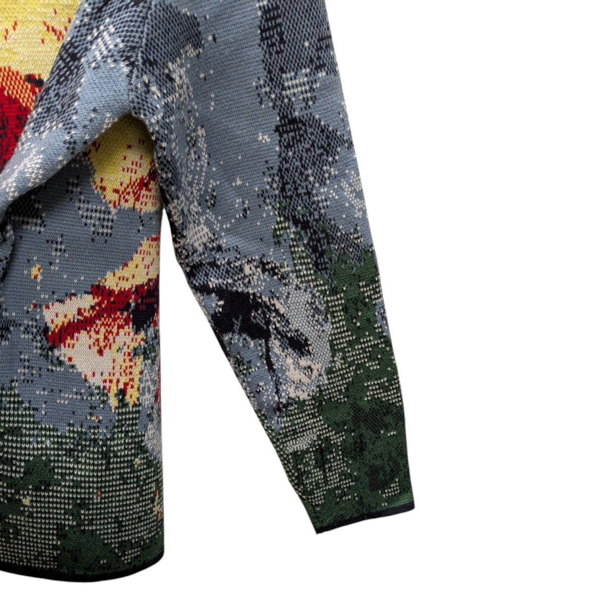 KNIT jacquard zip upハーフジップ ニット