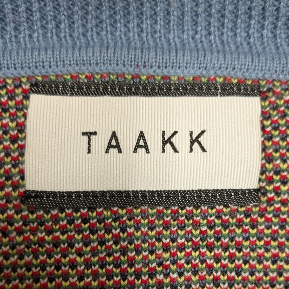 KNIT jacquard zip upハーフジップ ニット