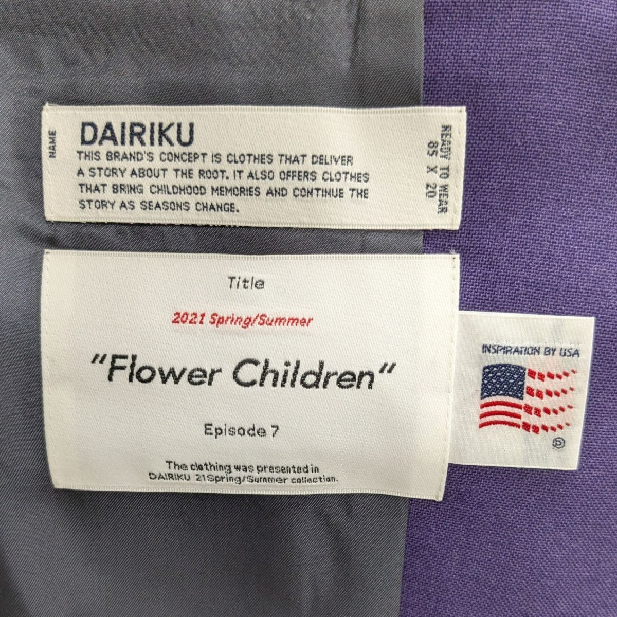 DAIRIKU(ダイリク) Regular Single Tailored Jacket テーラード