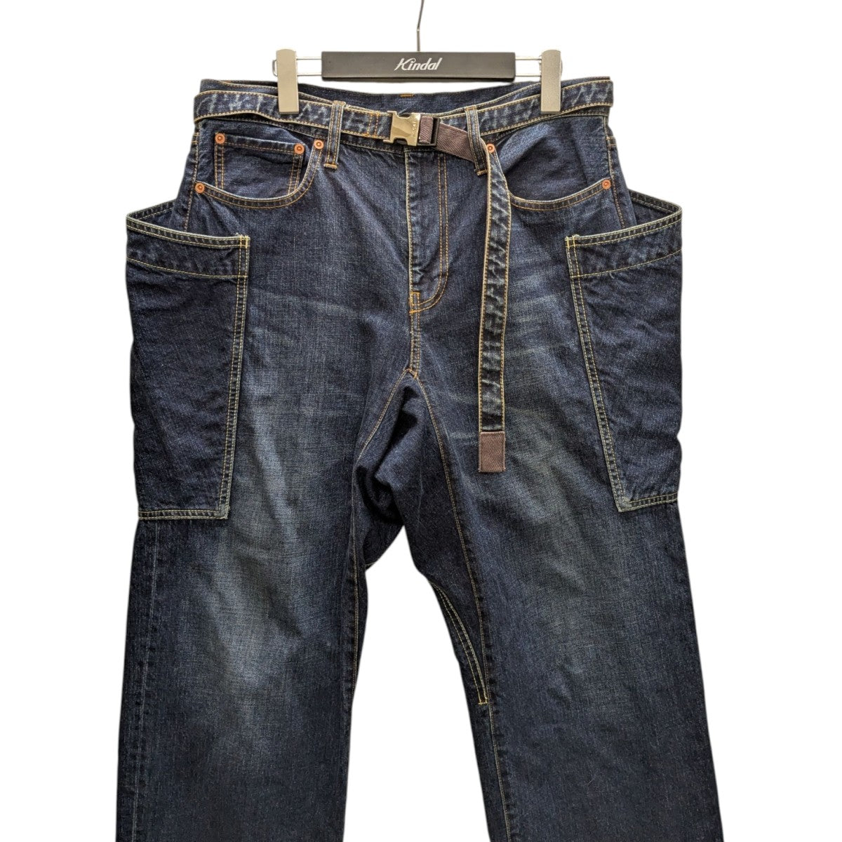 APC×Sacai デニムパンツ(オリーブ) 【M】 sacai(サカイ) ワイドデニムパンツ SCW-210 SCW-210 インディゴ