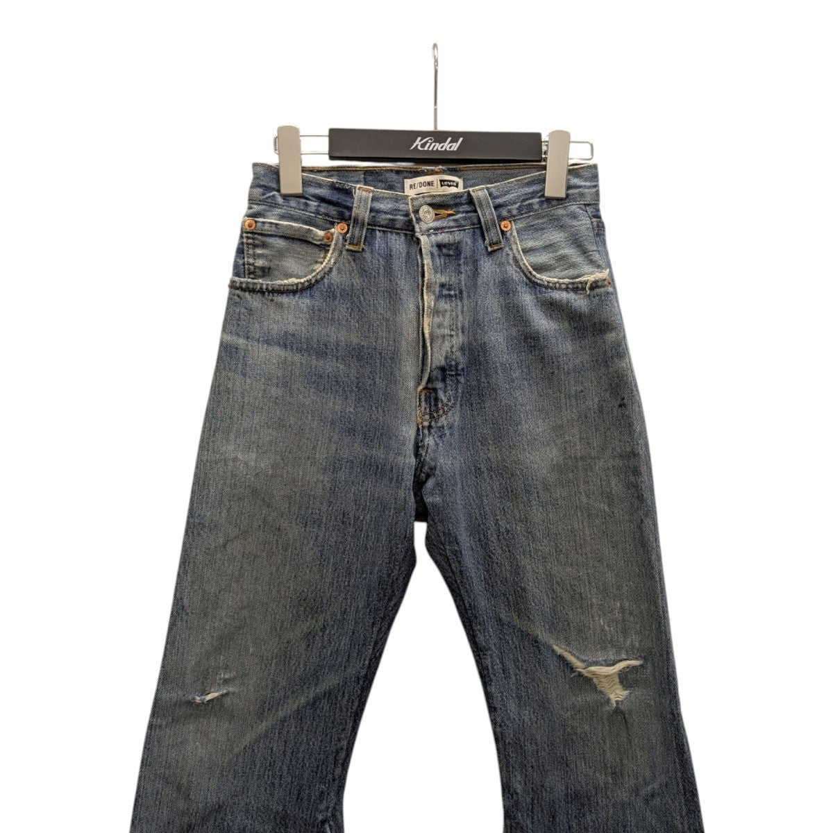 RE／DONE×LEVI'S リメイクフレアデニムパンツ インディゴ サイズ 24