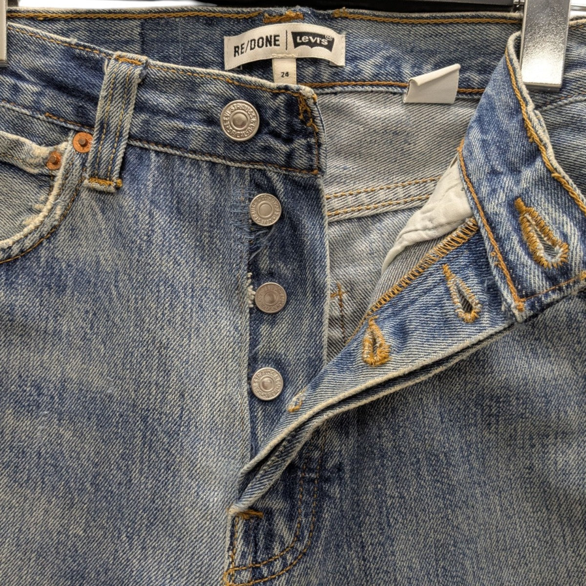 RE／DONE×LEVI'S リメイクフレアデニムパンツ インディゴ サイズ 24